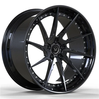 BMW 730D 22x9,5 и 22x10 глянцево-черные кастомные 2-компонентные кованые диски
