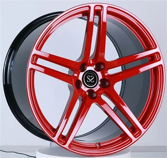 Глянцевые черные и красные кованые диски 21x9,0 и 21x11, изготовленные на заказ из 1 ПК, для Lexus LC500