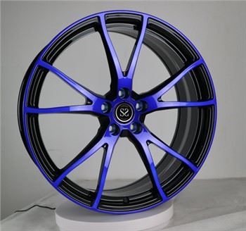 Диски 20x9 20x11 в шахматном порядке, окрашенные в синий цвет, для кованых автомобильных колес типа F-