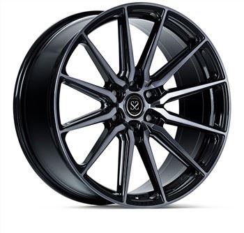 Подходит для Audi R8 5x112 Custom Gloss Black Machined 1-PC Кованые диски из алюминиевого сплава в шахматном порядке 20 и 21 дюйм