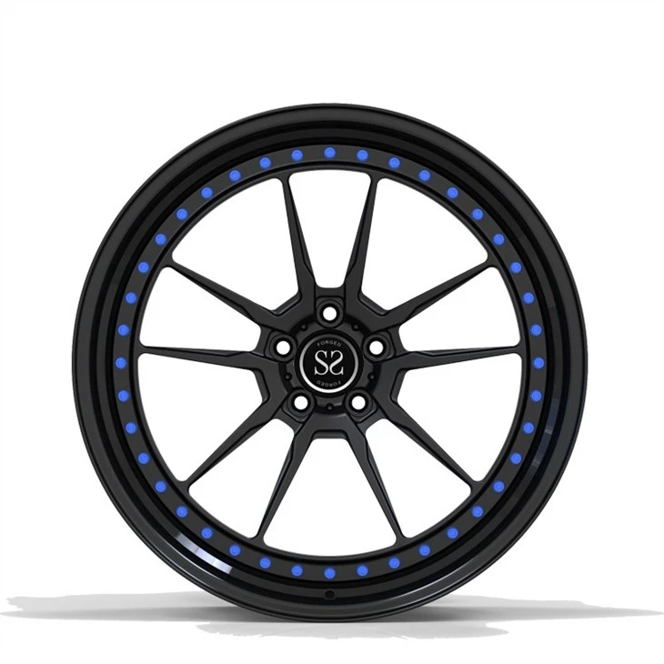 Gloss Black Lips 2 Piece Forged Wheels For Volkswagen T6 20inch Satin Face Custom Rims