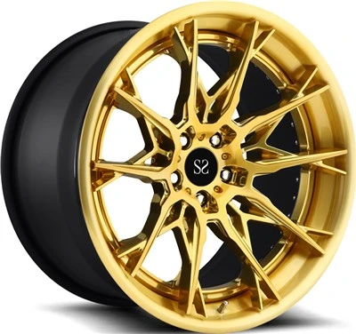 2-ПК, 18-дюймовые кованые легкосплавные диски, 5x100 5x105 5x112 5x120 Gold Machine Face Fashion для кастомных дисков Porsche Macan